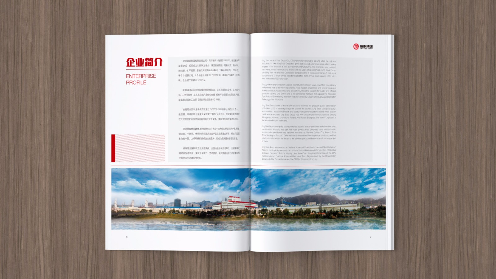 凌源鋼鐵50周年平面畫(huà)冊設計