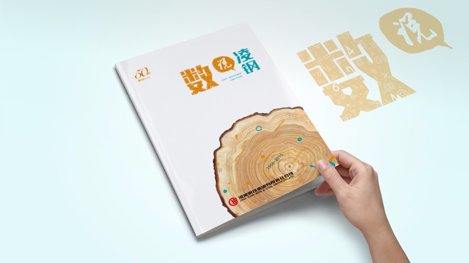 凌源鋼鐵50周年平面畫(huà)冊設計