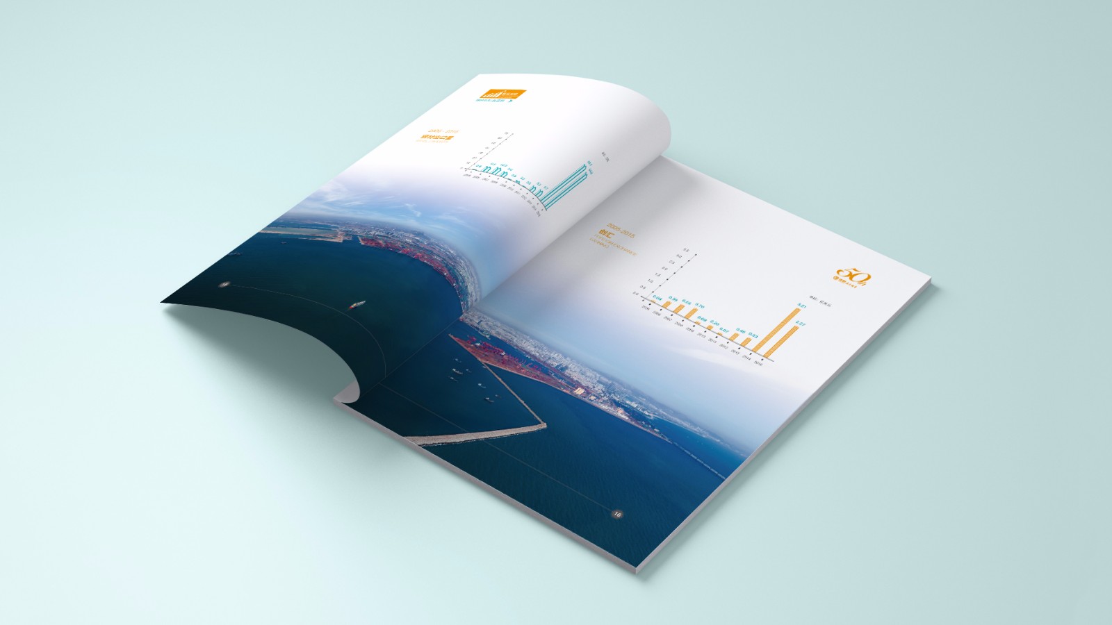 凌源鋼鐵50周年平面畫(huà)冊設計