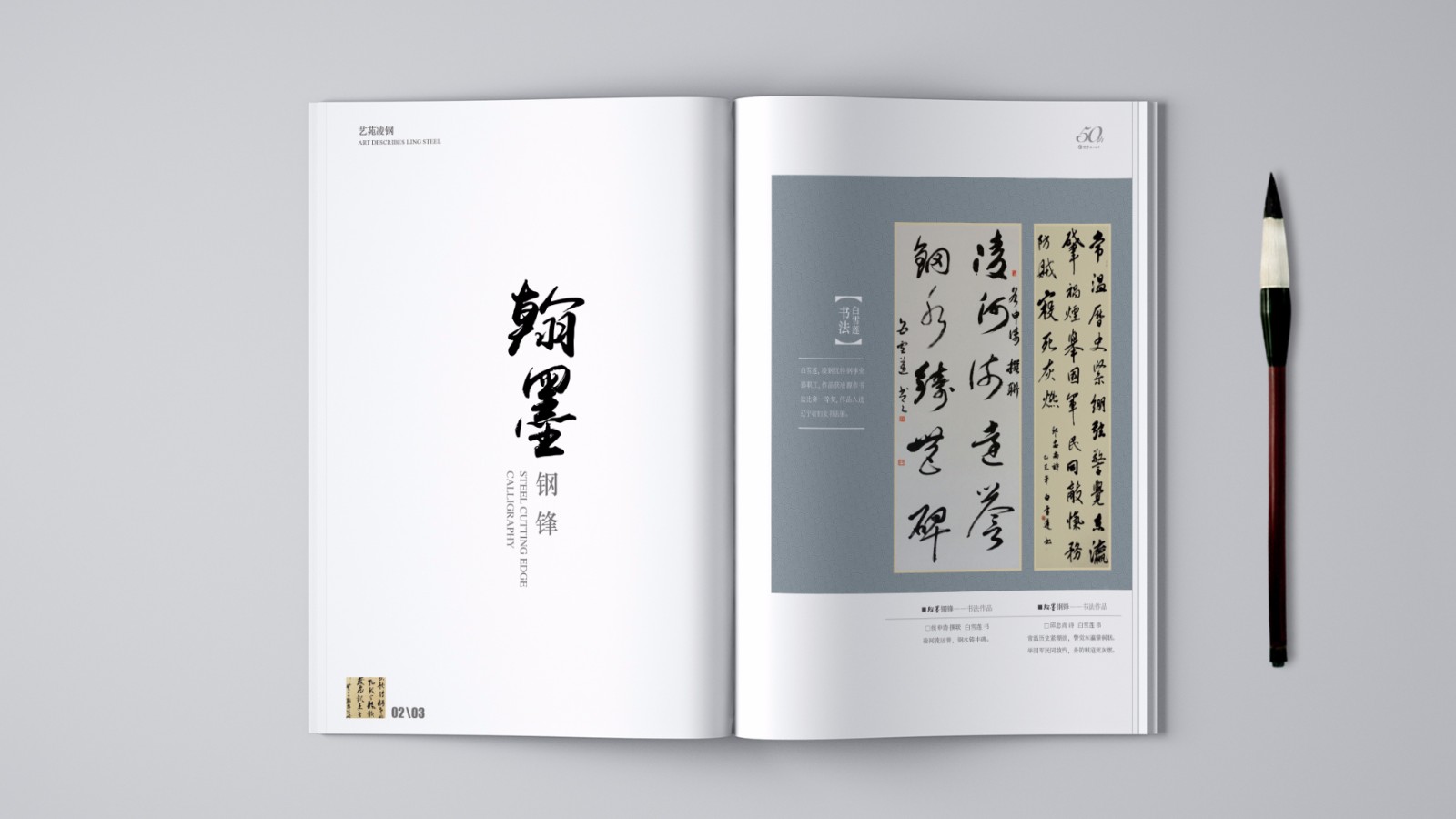 凌源鋼鐵50周年平面畫(huà)冊設計