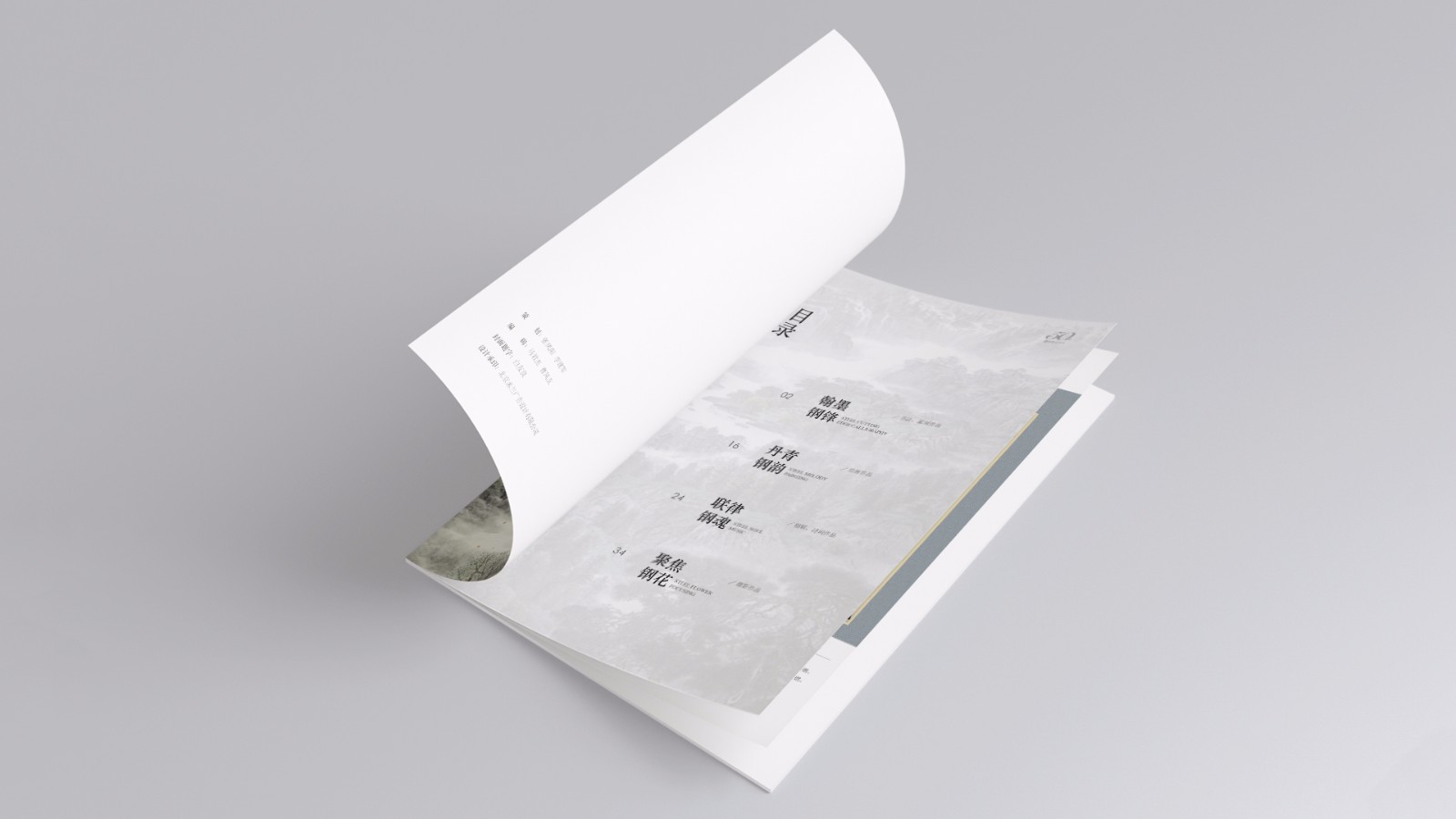 凌源鋼鐵50周年平面畫(huà)冊設計